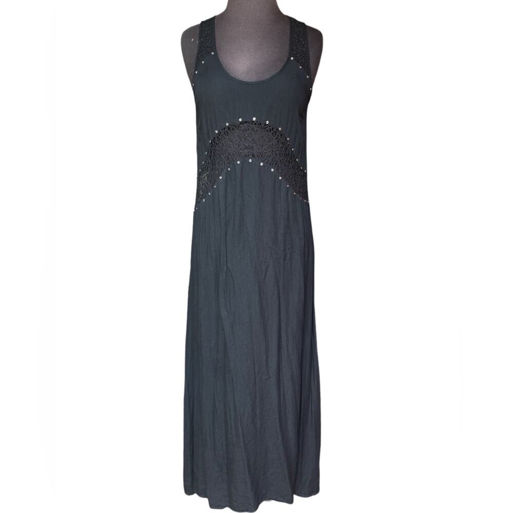 Revolve Blessed Are The Meek Whimsigoth Sheer Crochet Maxi Dress XS Fairy Grunge - Picture 2 of 9